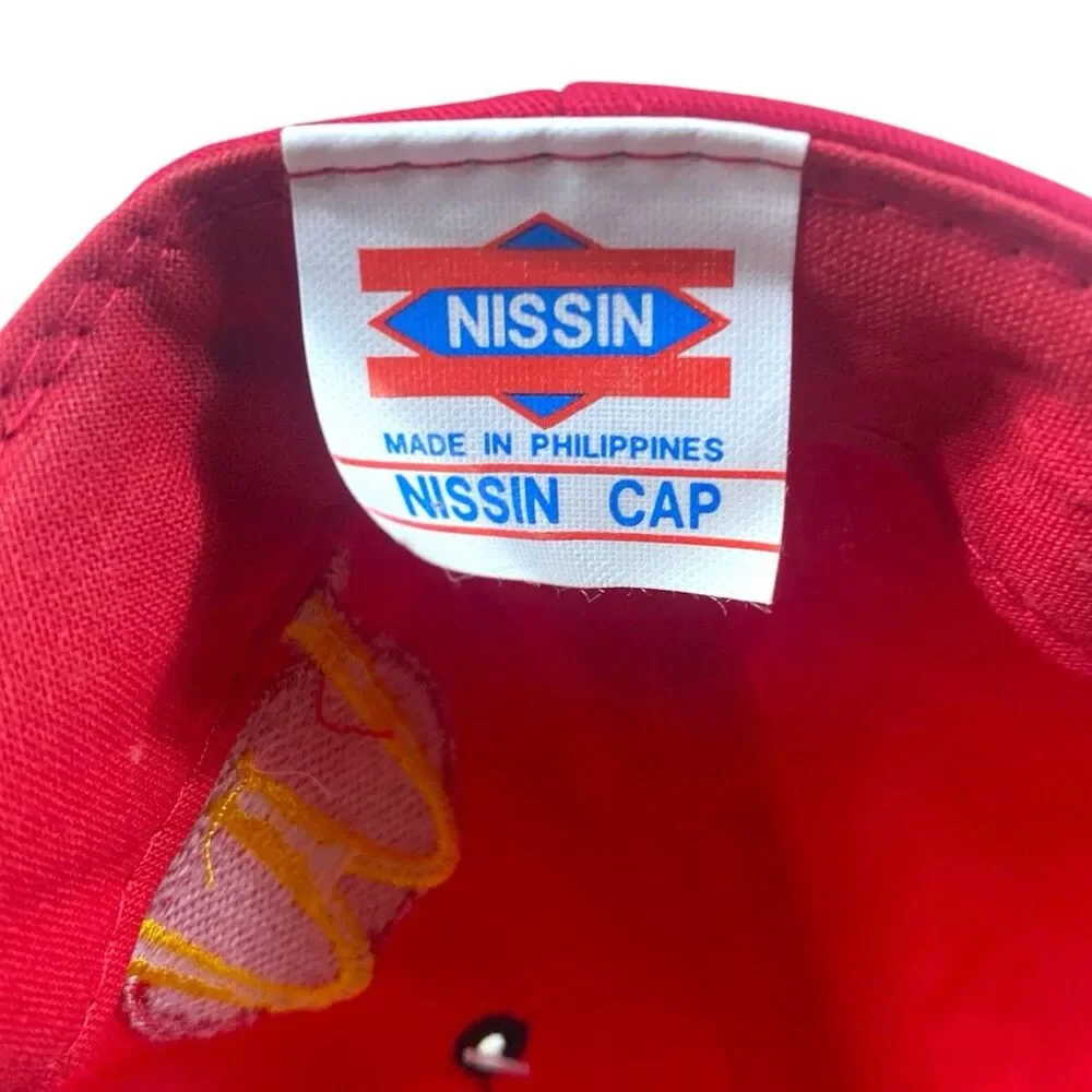 NEW! Vintage 90s Bill Elliott Hat Cap Snap Back NASCAR Racing McDonald's 94 Red